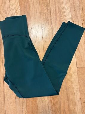 aerie green High-Waist Leggings with Black Branding